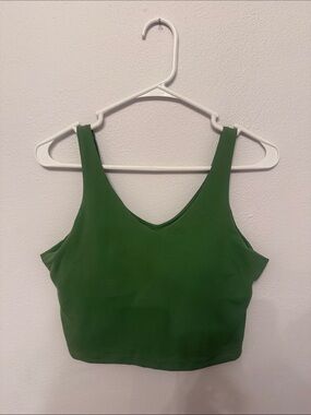 Athleta Forest Green Scoop Neck Crop Tank